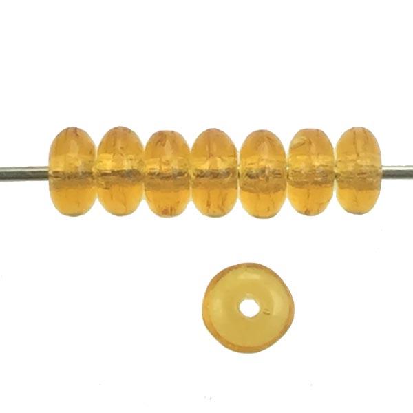 Topaz Belly Rondelle 2x4mm