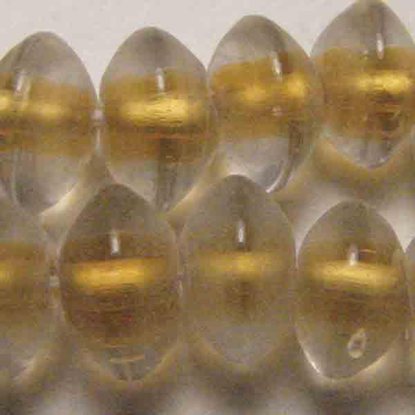 Topaz Lined Crystal 10X7MM Rondelle