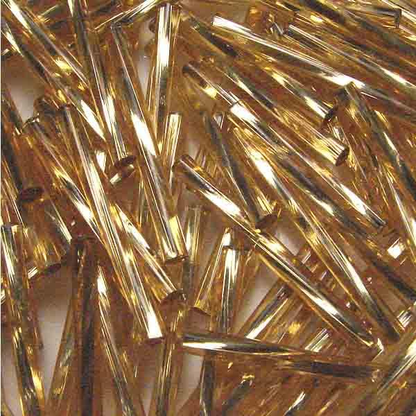 Topaz Silver Lined 25MM Twisted Bugle