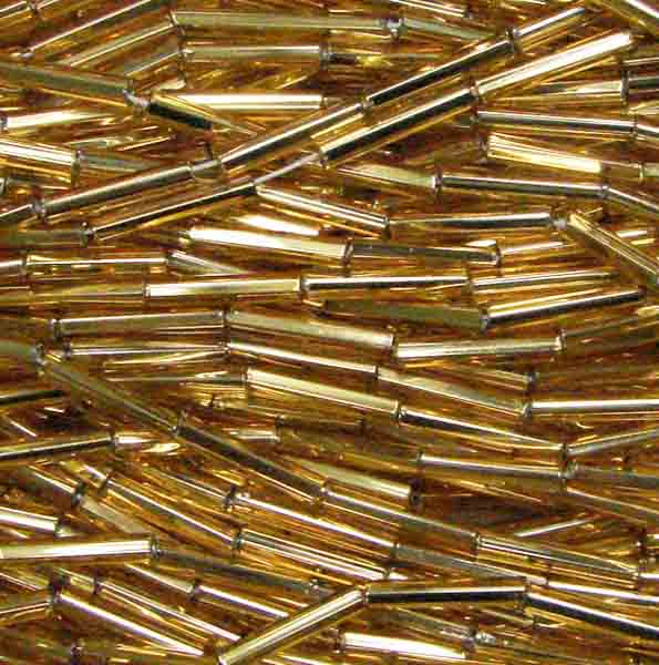 Topaz Silver Lined Size 5 (12MM) Bugle Bead