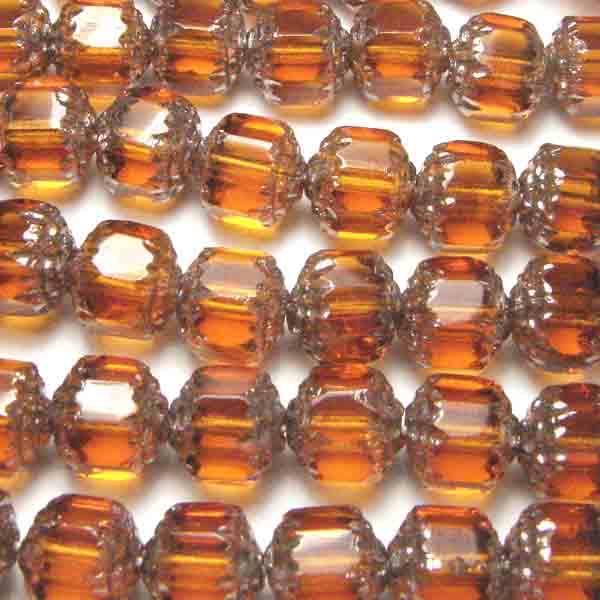 Topaz with Silver 8MM Cathedral Bead