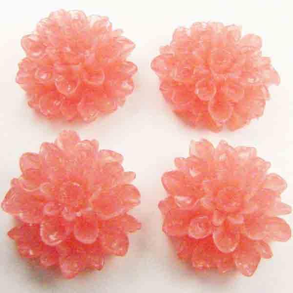 Translucent Coral 18MM Dahlia