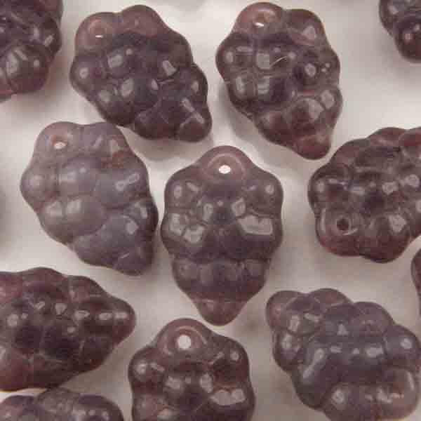 Translucent Lavender 15x11MM Grape Cluster