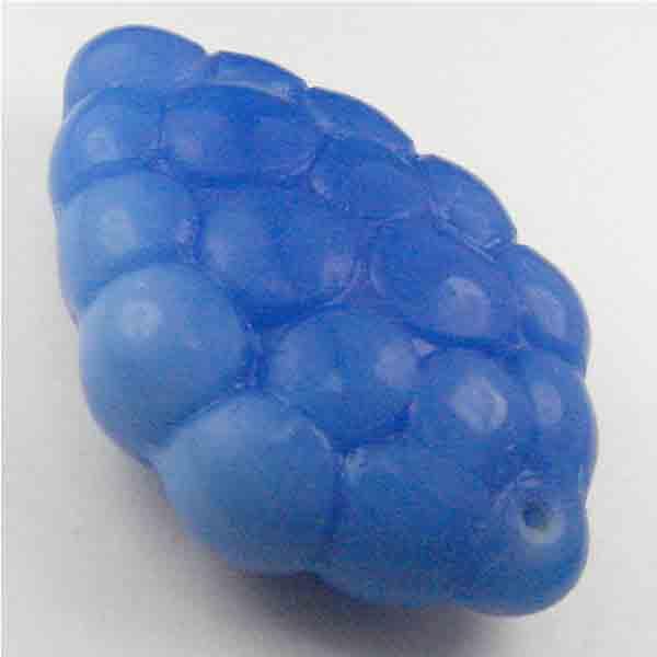 Translucent Sapphire 3D Grape Cluster 35X24MM