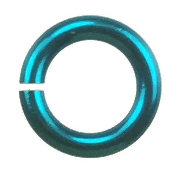 Turquoise 18 gauge 6.5MM OD Open Anodized Aluminum Jump Ring