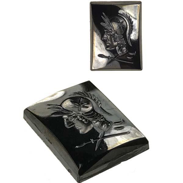 Vintage 16X10MM Hematite Warrior Intaglio Stone