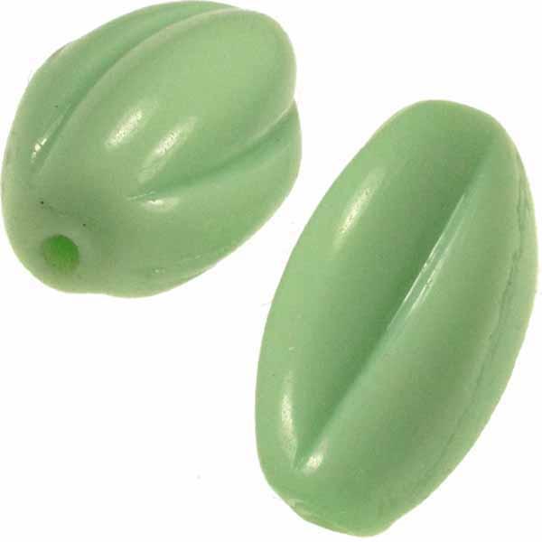 Vintage 16x10MM Mint Green Twisted Oval