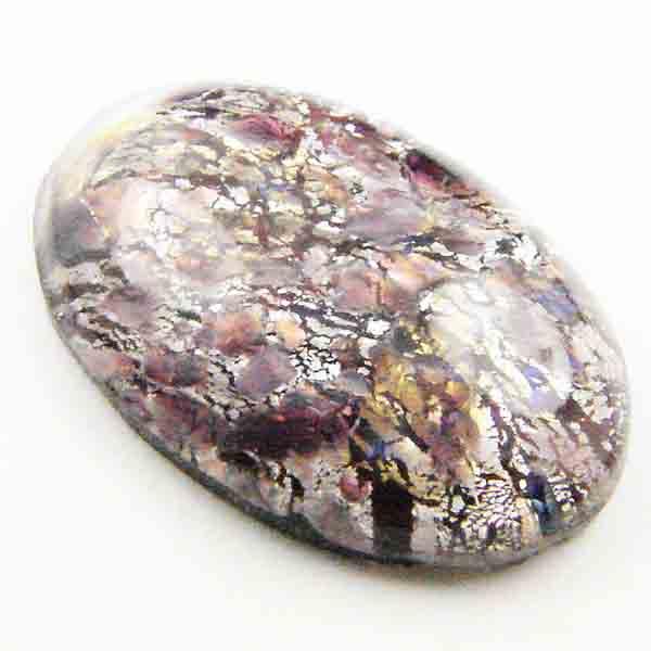 Vintage 18X13MM Amethyst Opal Foil Cabachon