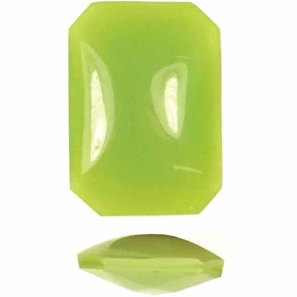 Vintage 25x18MM Lime Greem Octagonal Cabochon