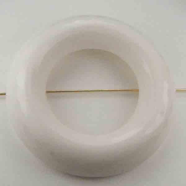 Vintage 47MM Faceted White Ring Pendant