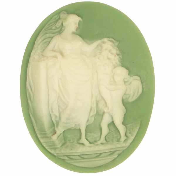 Vintage 48x37.5MM Ivory Figure Cameo