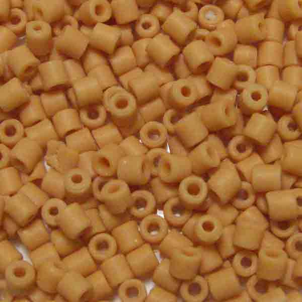 Vintage 4MM Matte Golenrod Tile Cylinder Bead