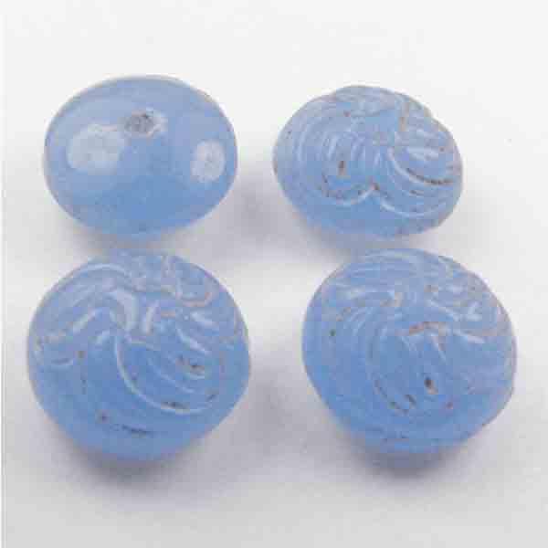 Vintage Chalcedony Carved Detail 9MM Hatpin Topper