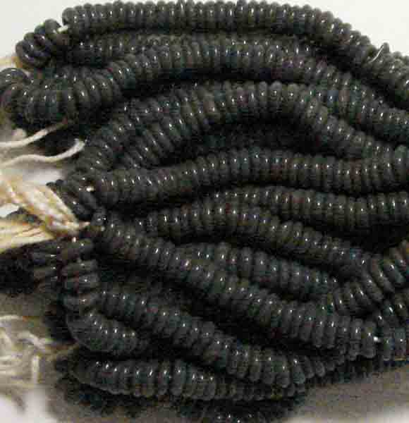 Vintage Dark Gray 3x1MM Glass Disc