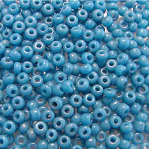 Vintage Greasy Blue 8/0 Seed Bead