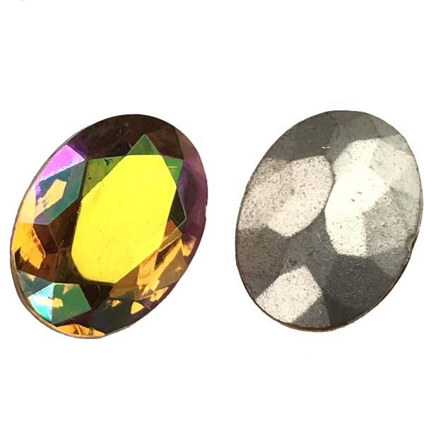 Vintage Light Topaz AB 18X13MM Table Cut