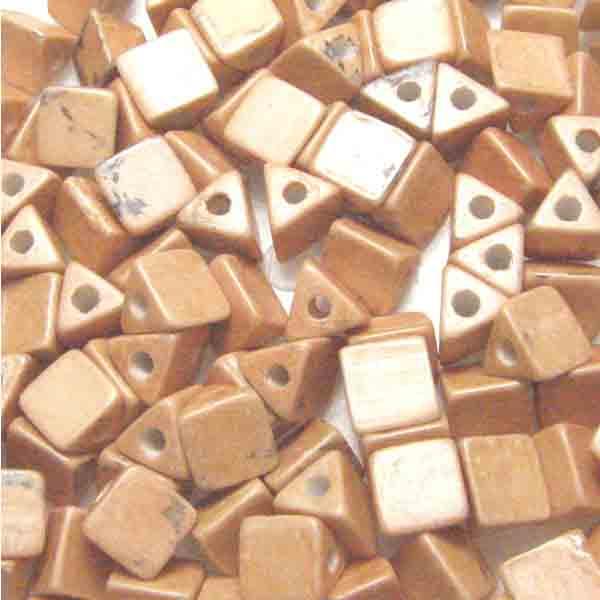 Vintage Sand 5MM Triangle With 1.5MM Hole