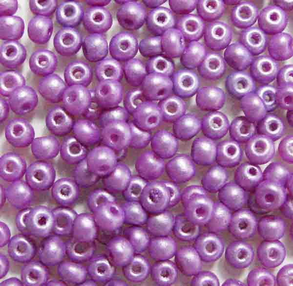 Violet Matte Pearl 6/0 Seed Bead