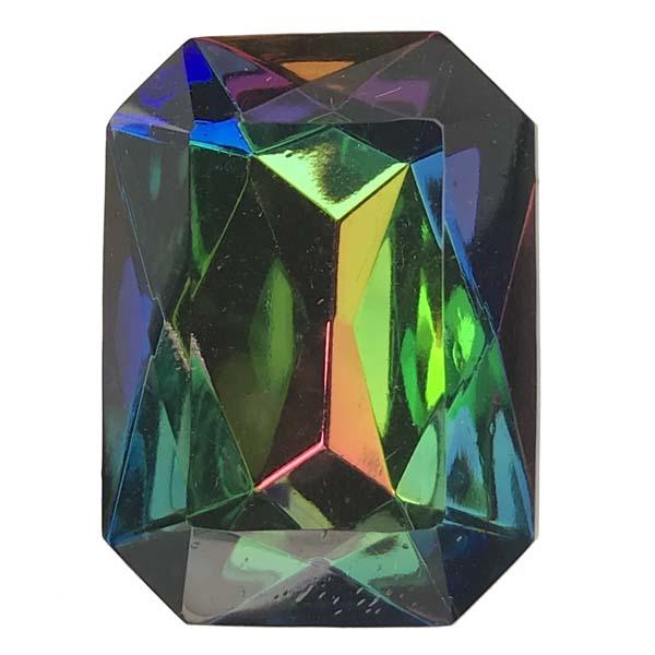 Vitrail Medium 30x22MM Vitrail Medium Point Back Tin Table Cut Glass Stone