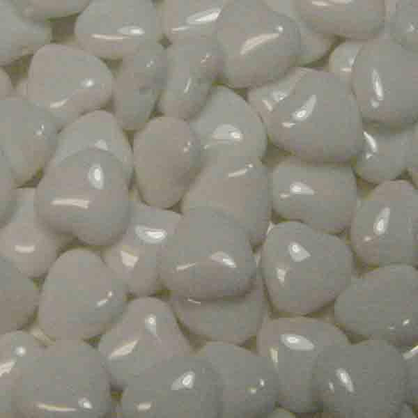 White 10MM Heart Bead