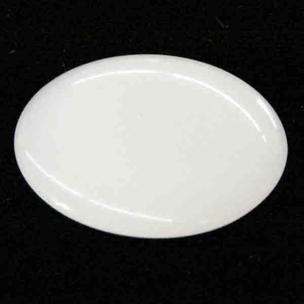 White 28MM Pearly Plastic Vintage Cabochon