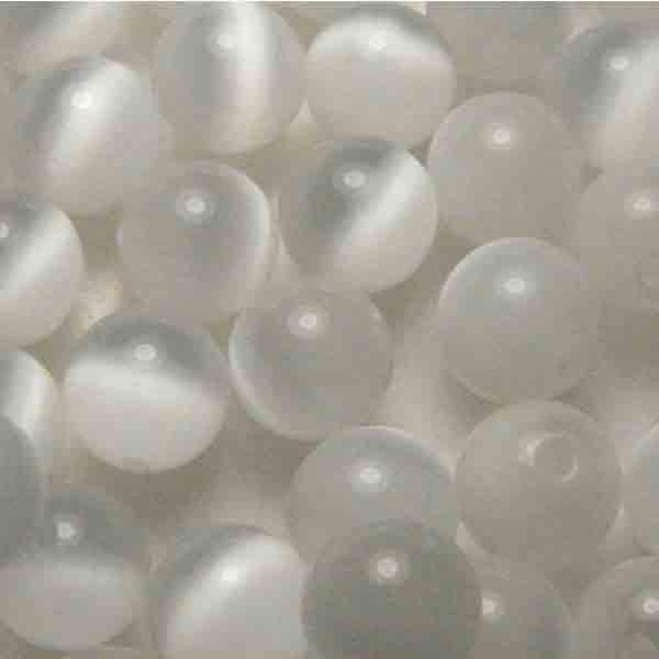 White 4MM Cat Eye Ball