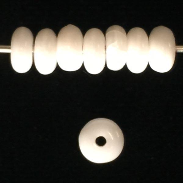 White Belly Rondelle 4x2MM