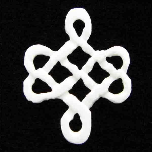 White Bone Eternal Knot 24X18MM