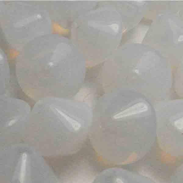 White Opal 10X12MM Smooth Bicone