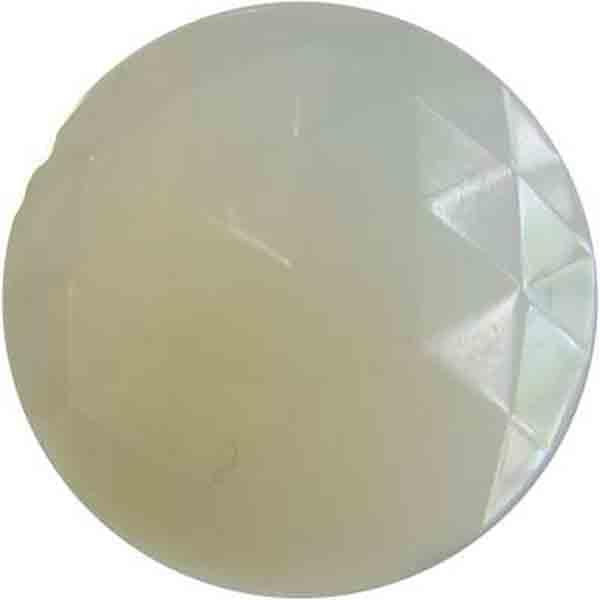 White Opal  35MM Flatback Transparent