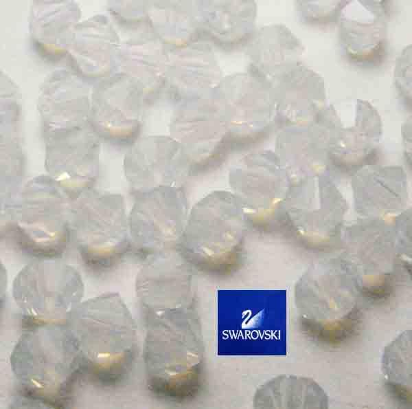 White Opal 4MM Swarovski Bicone