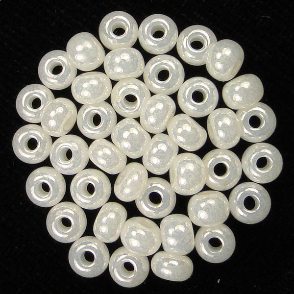 White Pearl 6/0 Seed Bead