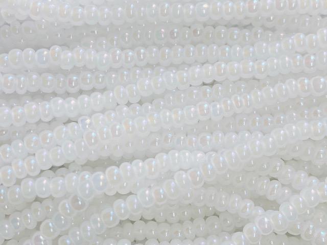 White Pearl AB 8/0 Seed Bead