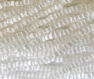 White Satin 12/0 3 Cut Seed Bead