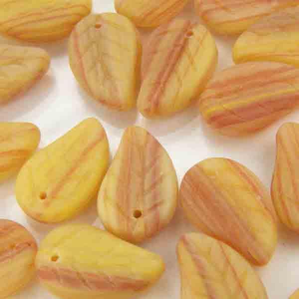 Yellow-Orange Striated Leaf