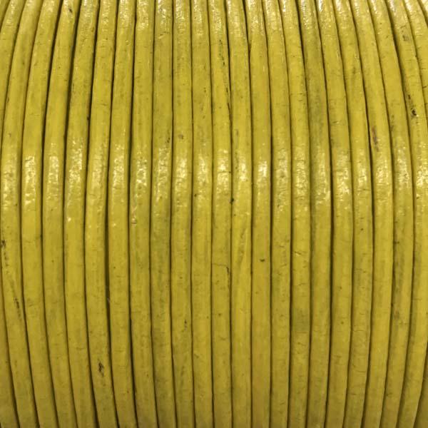 Yellow 2MM Leather Cord