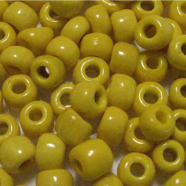 Yellow 8x6MM Czech Crow Bead