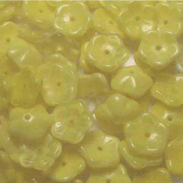 Yellow 9X4MM 3-D Flower Blossom