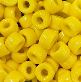 Yellow 9x6MM Crow Roller Bead