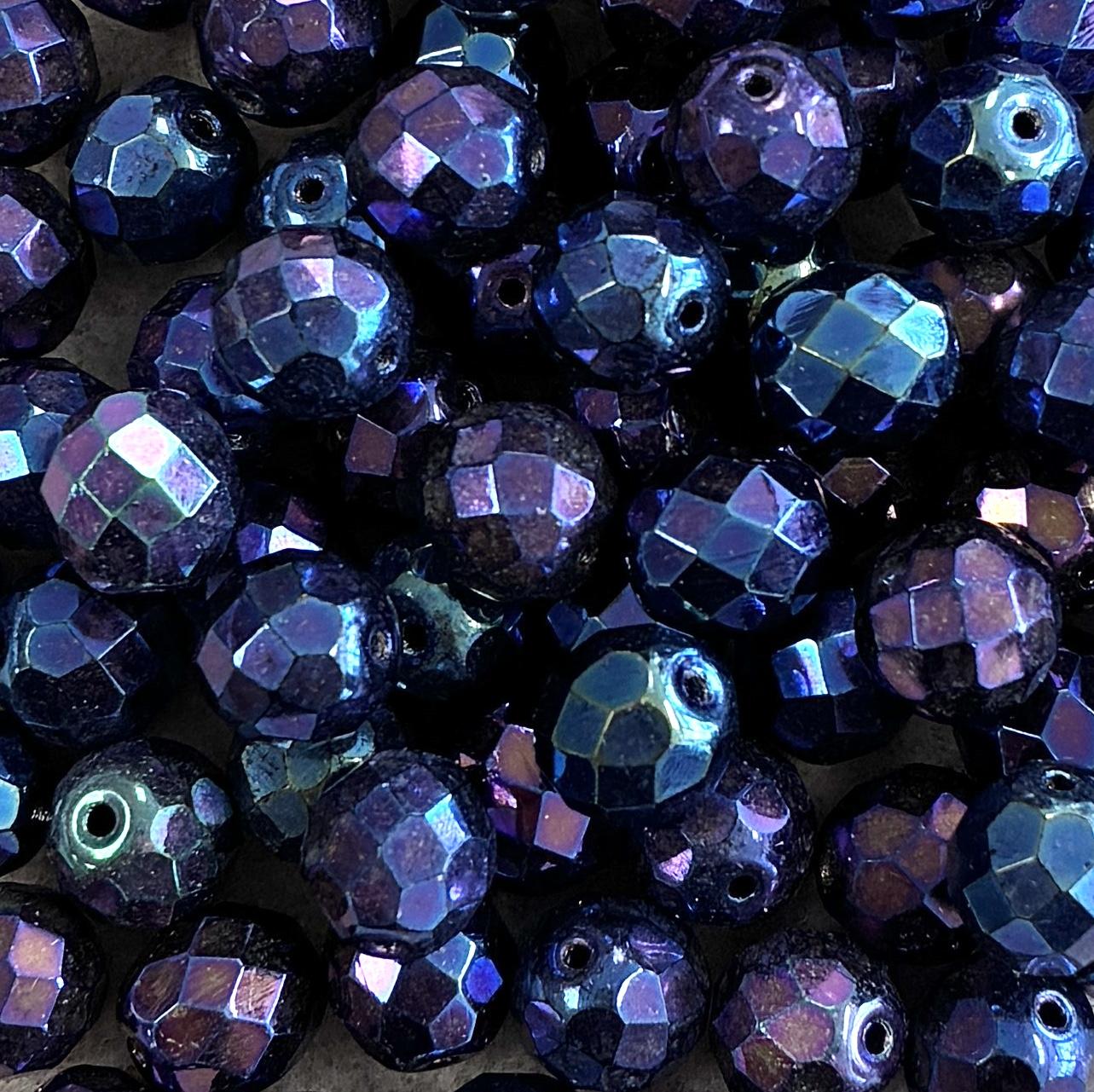 10MM Blue Iris Fire Polish Ball