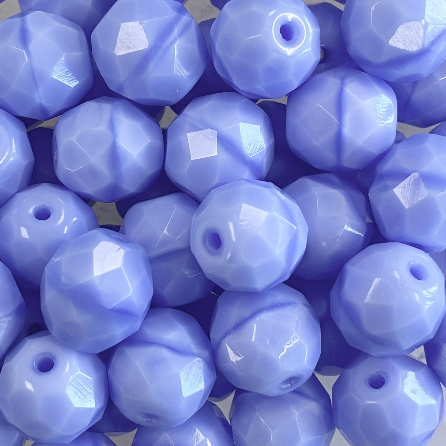 10MM Blue Satin Fire Polish Ball