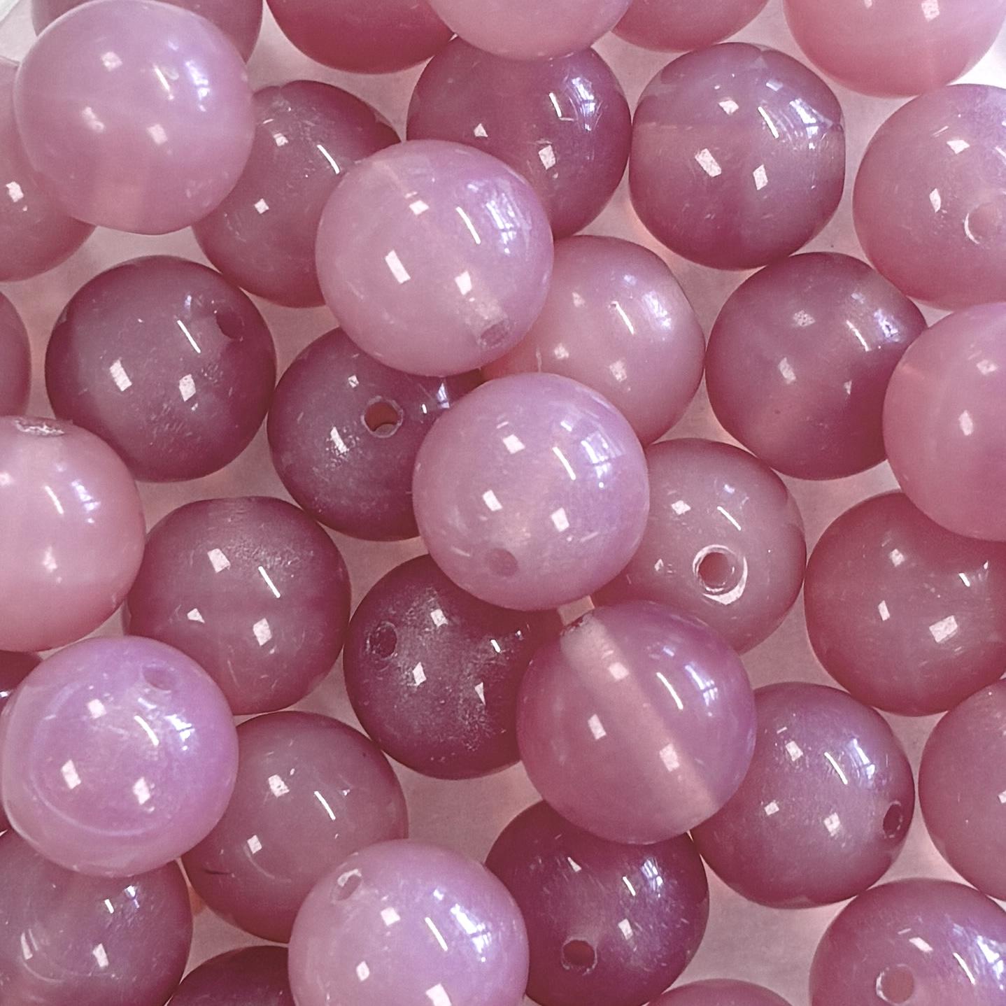 10MM Rose Opal Translucent Druk Ball