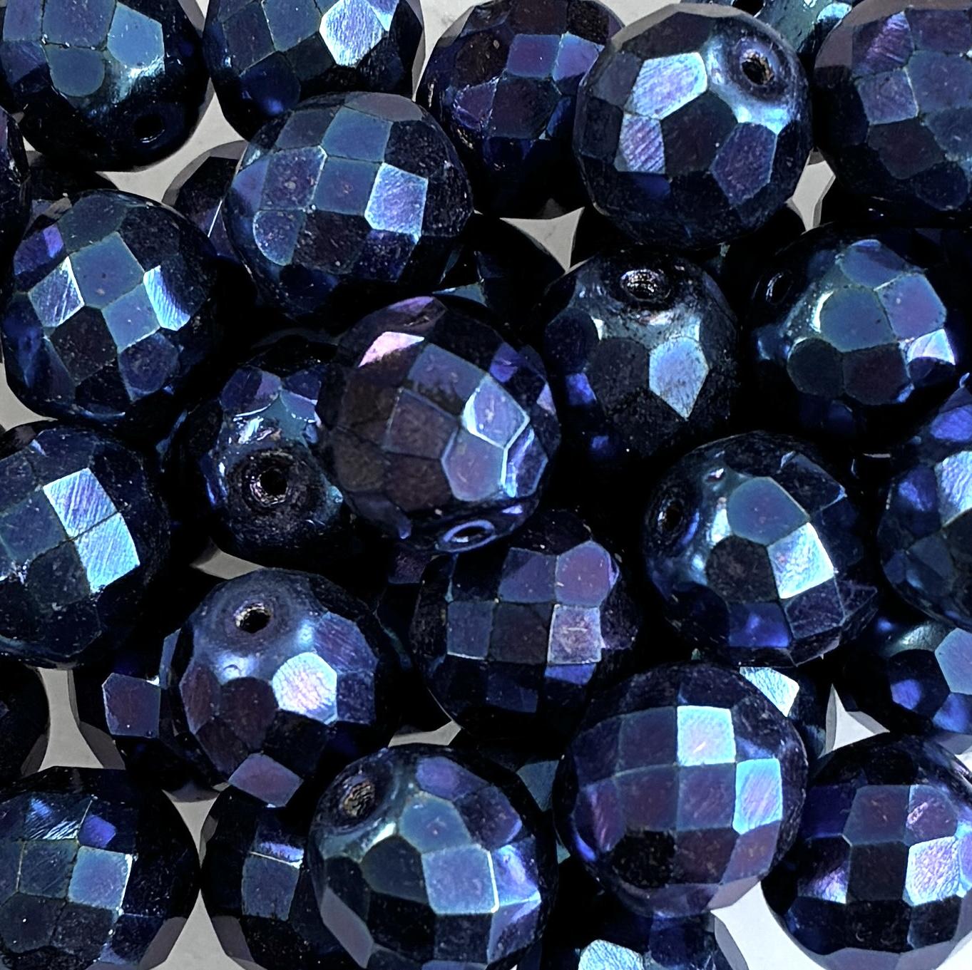 12MM Blue Iris Fire Polish Ball