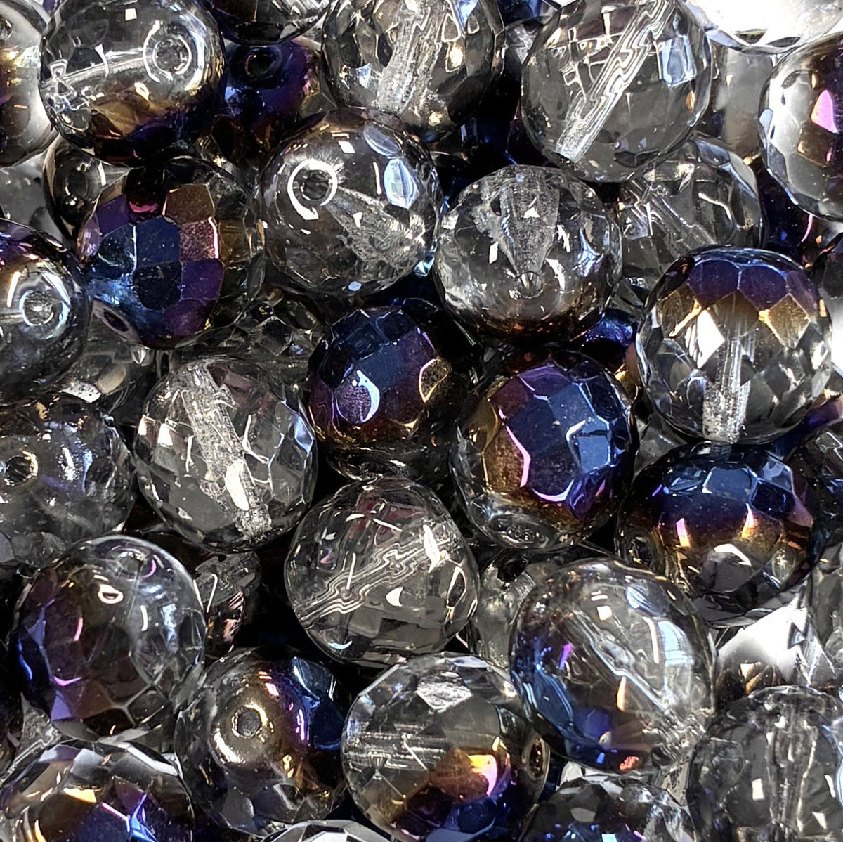 12MM Crystal With Azuro Fire Polish Ball