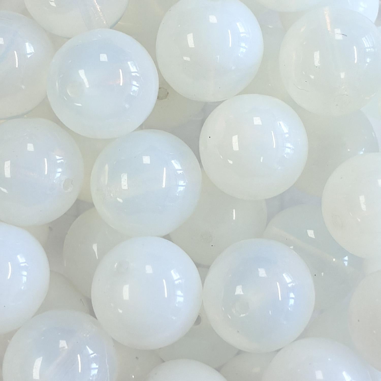 12MM White Opal Translucent Druk Ball