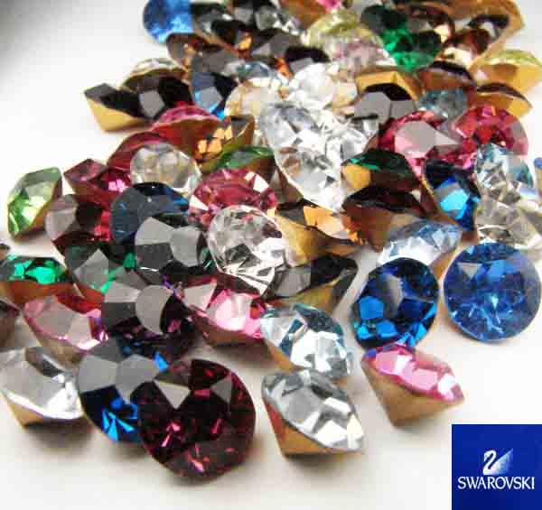 144pc SS 29-30 (6.14-6.5MM) Mixed Vintage Swarovski Rhinestone Chatons Art. 1012