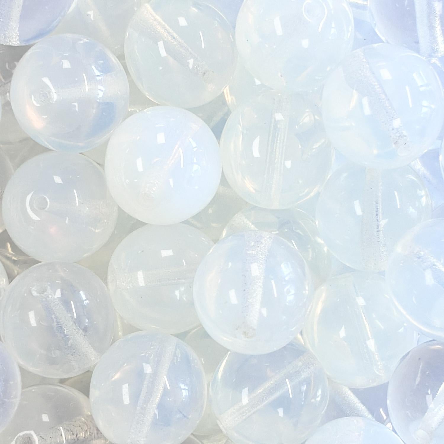 14MM White Opal Translucent Druk Ball