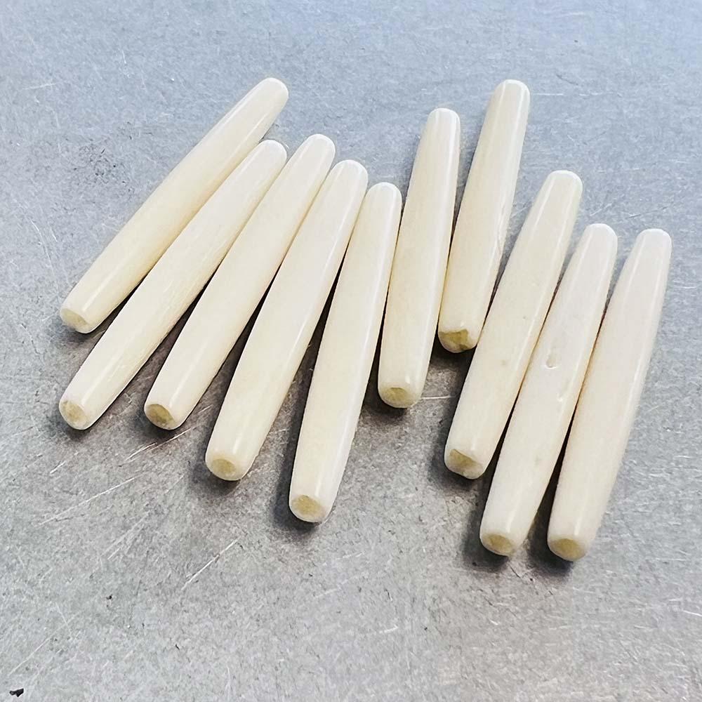 1.5 inch Thin Hairpipe White Bone