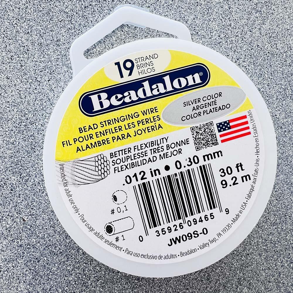 30 Ft .012 19 Strand Silver Color Beadalon Stringing Wire