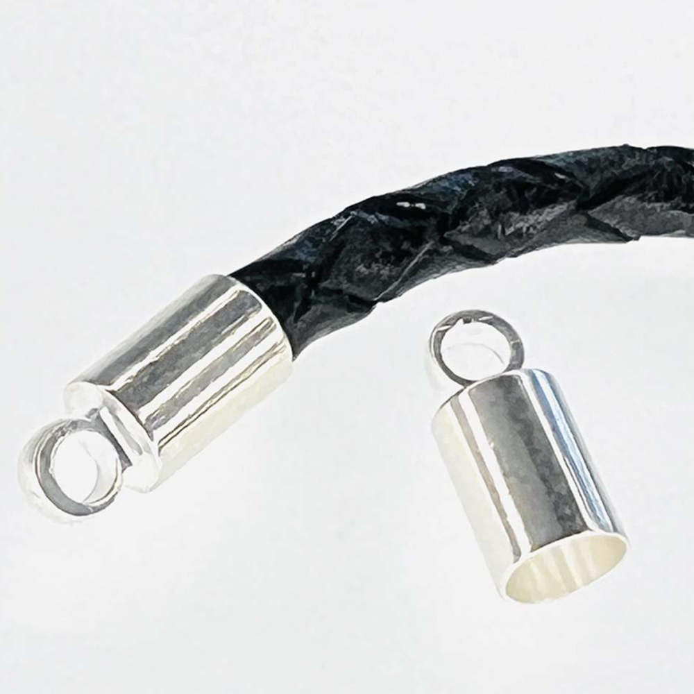 Silver Plate End Cap for 3MM Cord